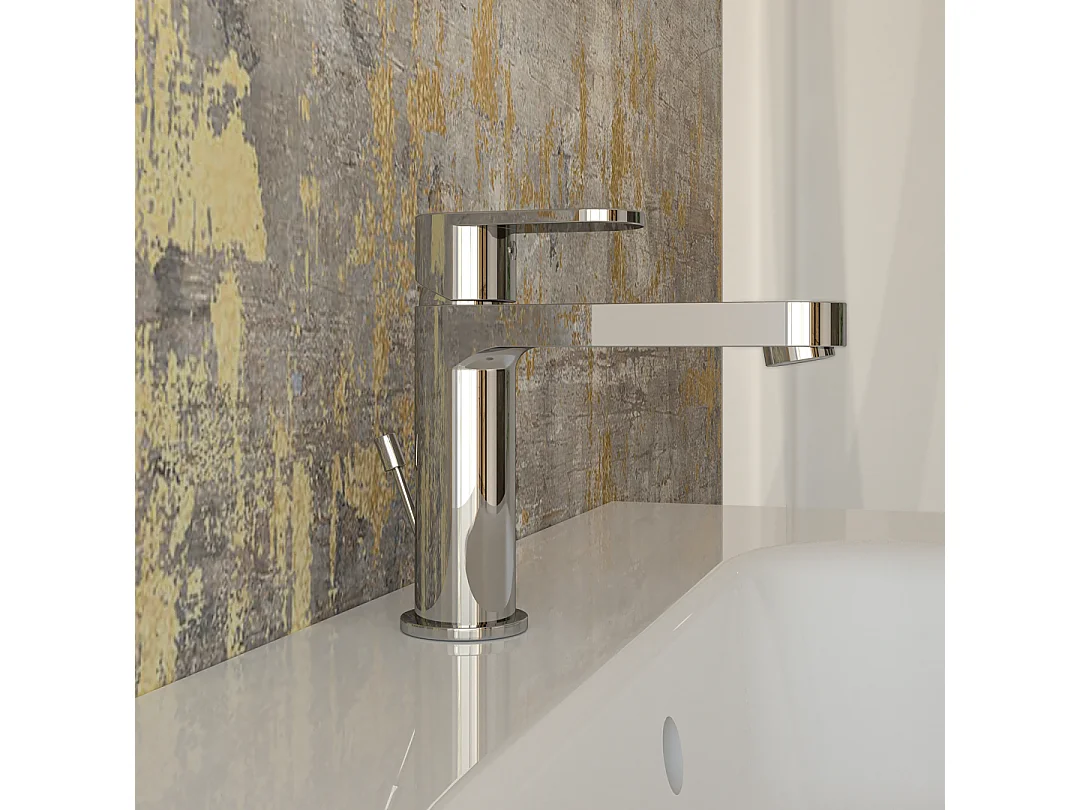 Mitigeur De Lavabo En Laiton Chromé Avec Vidage | Amalfi