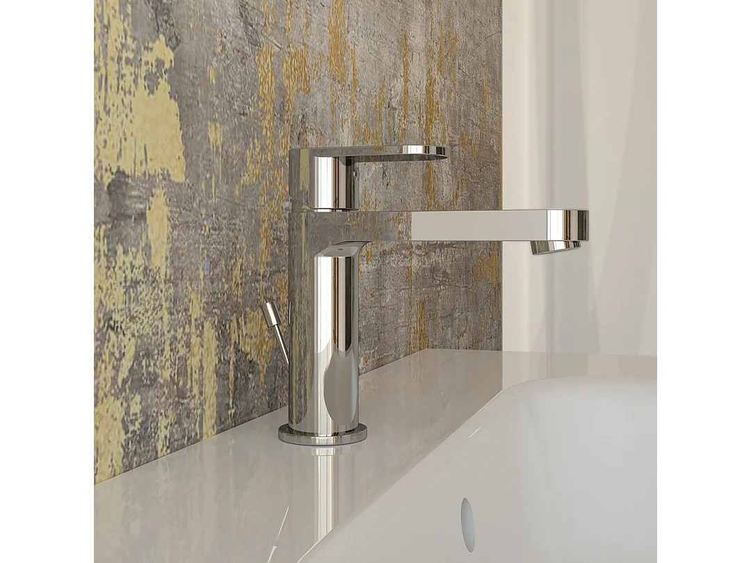 Mitigeur De Lavabo En Laiton Chromé Avec Vidage | Amalfi