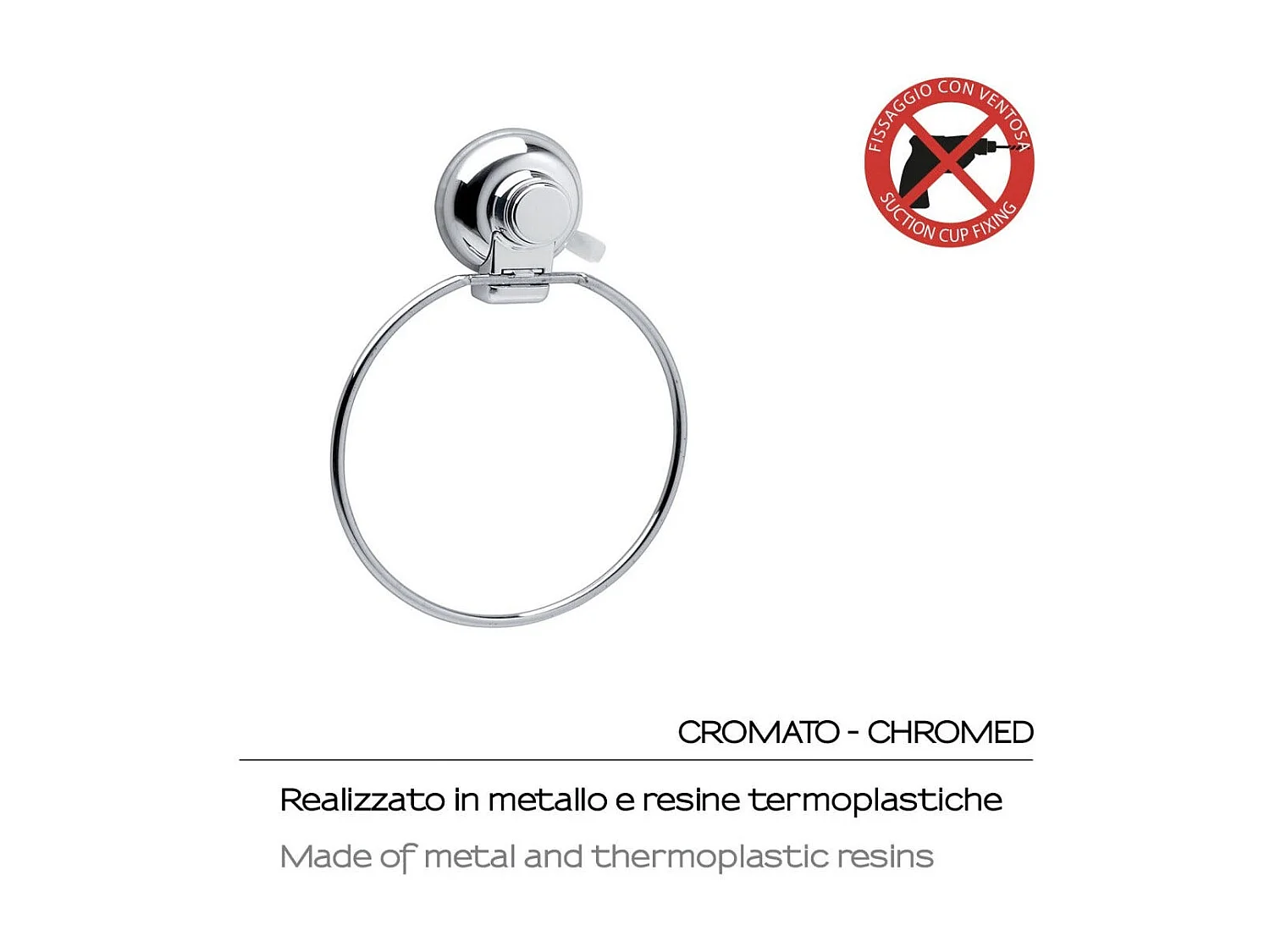 Porte-Serviette Annulaire Avec Ventouse | Menta