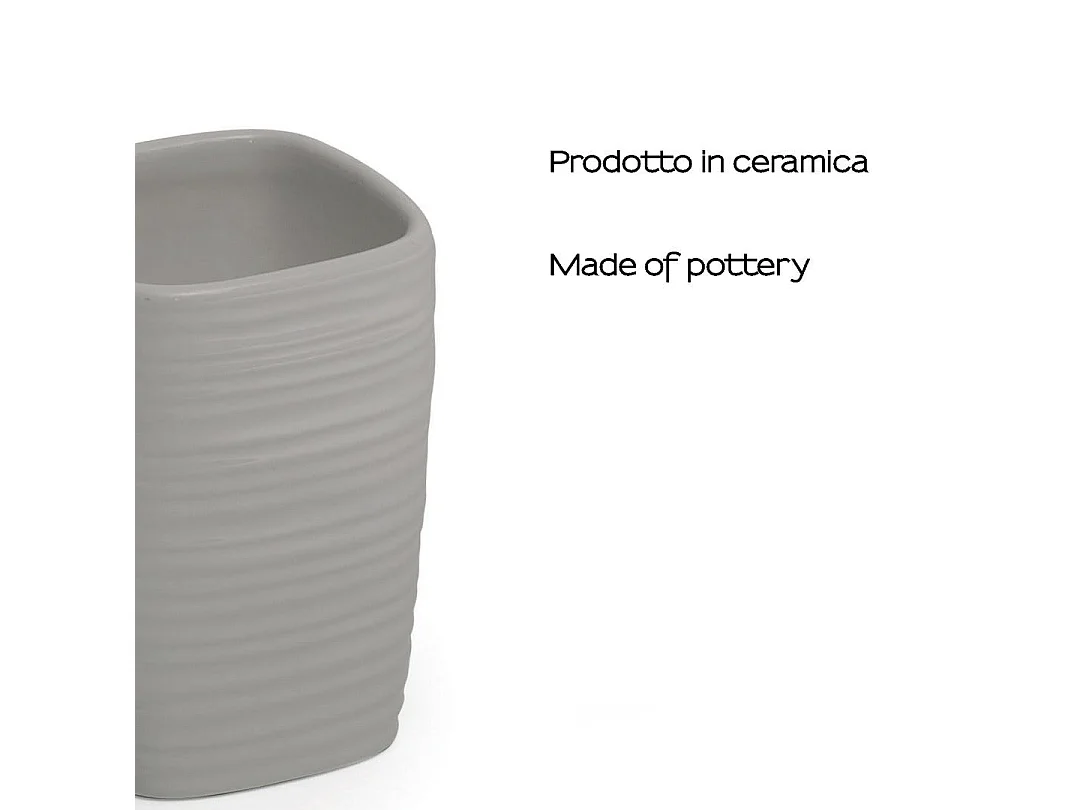 Porte-Brosse À Dents En Céramique Grise | Calla