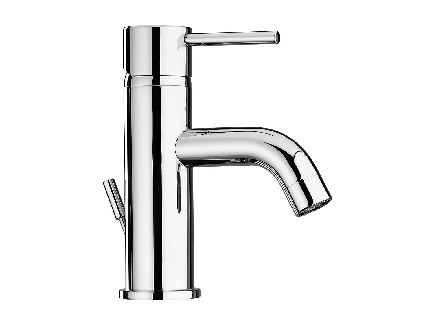 Robinet Lavabo Mitigeur Levier Rond Avec Évacuation Des Déchets