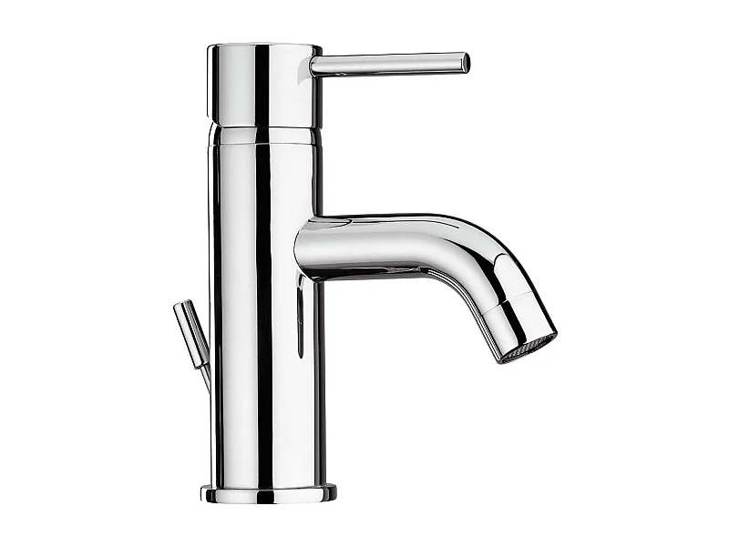 Robinet Lavabo Mitigeur Levier Rond Avec Évacuation Des Déchets