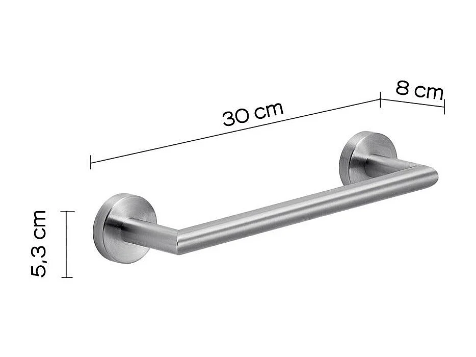 Porte-Serviettes 30Cm Acier Chromé Brossé | Loto