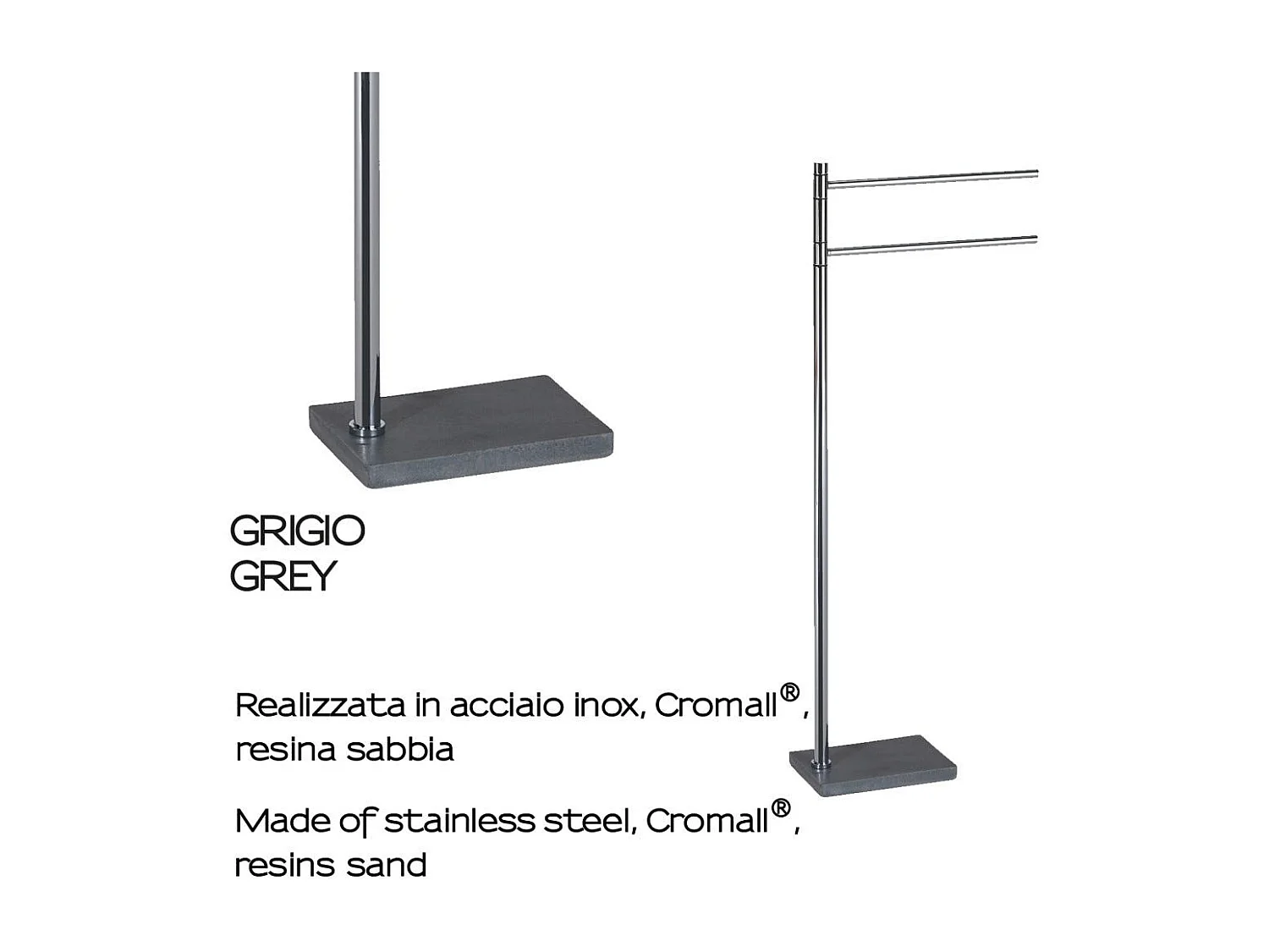 Porte-Serviettes Avec 2 Bras Articulés Chromés | Silene