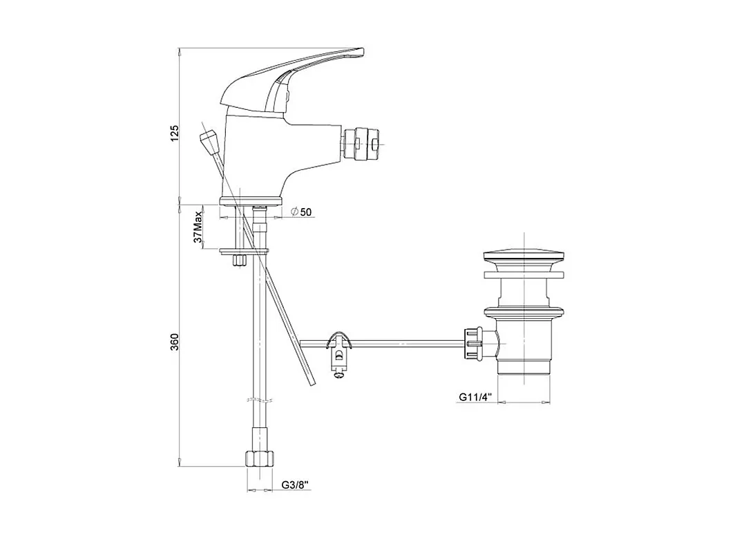 Robinet Mitigeur Monocommande Pour Bidet | Future