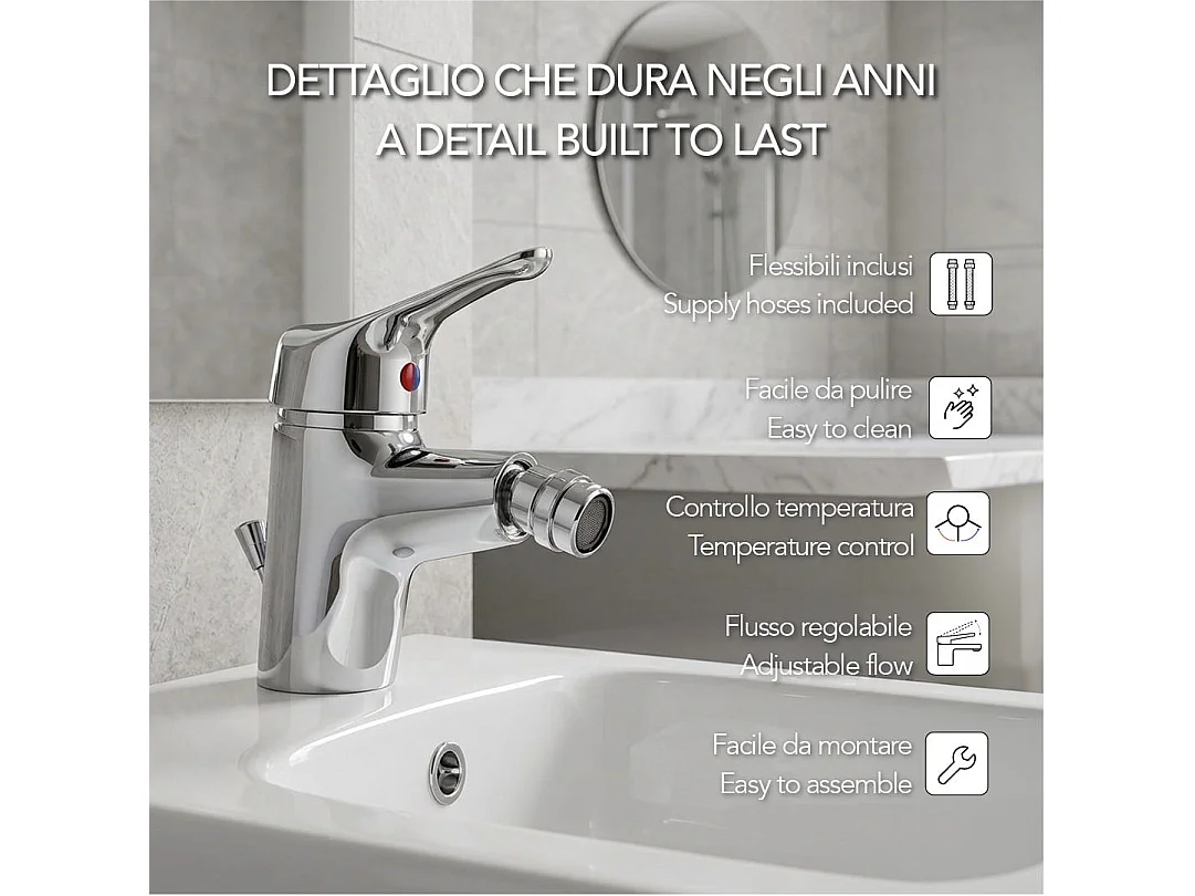 Robinet Mitigeur Monocommande Pour Bidet Avec Évacuation | Space