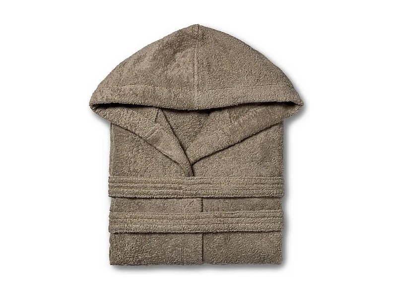 Peignoir Unisexe En Coton Couleur Noisette | Teddy