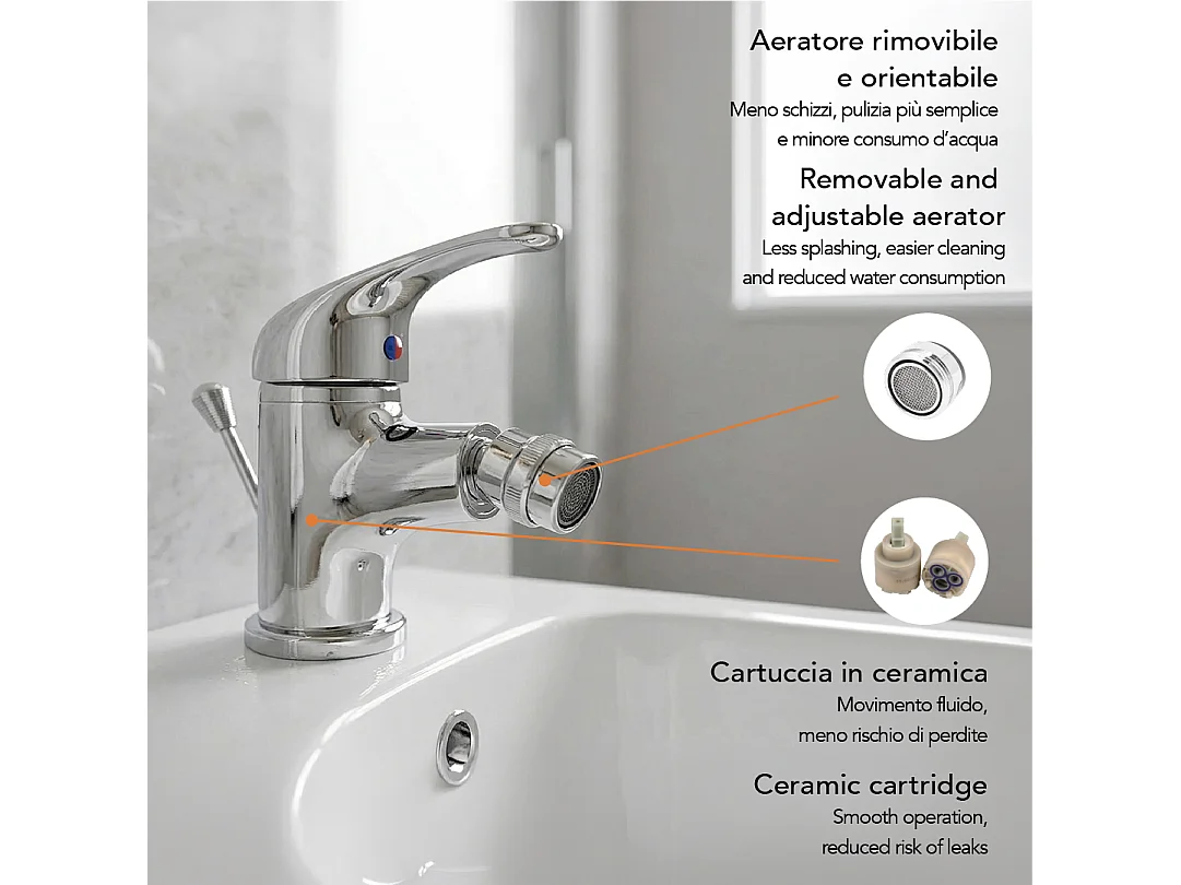 Robinet Mitigeur Pour Bidet Monommande Chromé | Enter