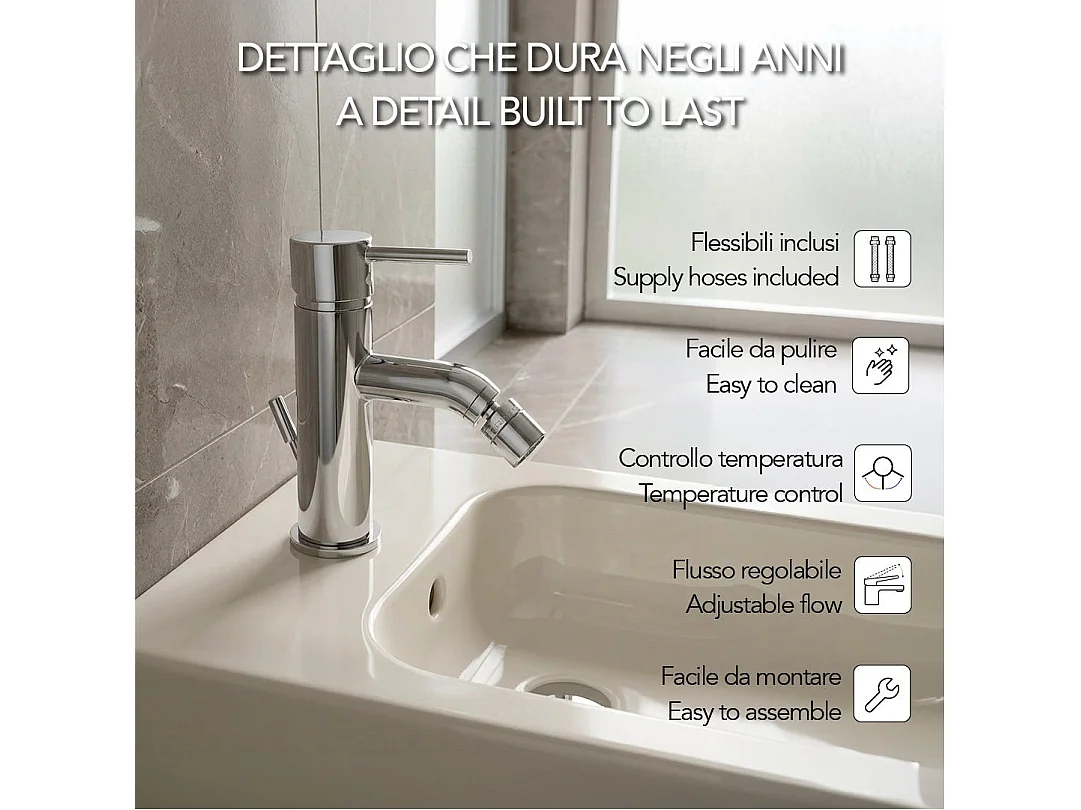 Mitigeur Bidet Pour Salle De Bain Avec Évacuation