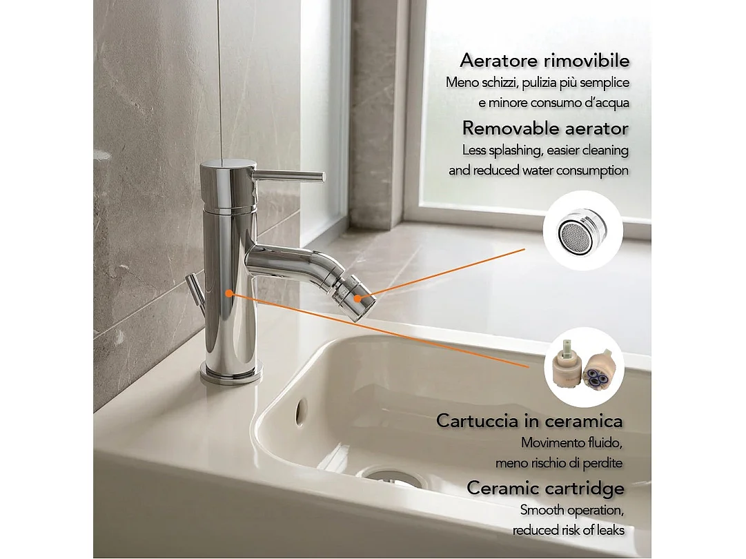 Mitigeur Bidet Pour Salle De Bain Avec Évacuation
