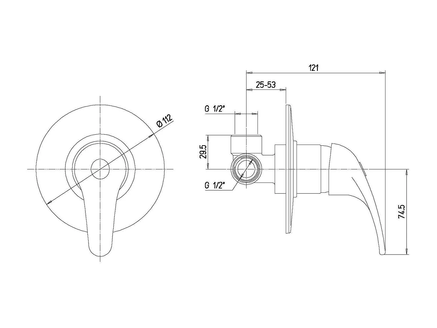 Robinet Mitigeur À Encastrer Pour Douche Monocommande | Enter