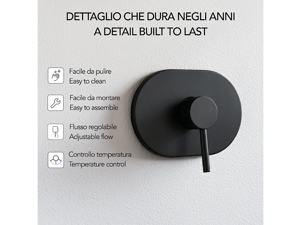 Mitigeur Pour Douche À Encastrer Noir | Fassa