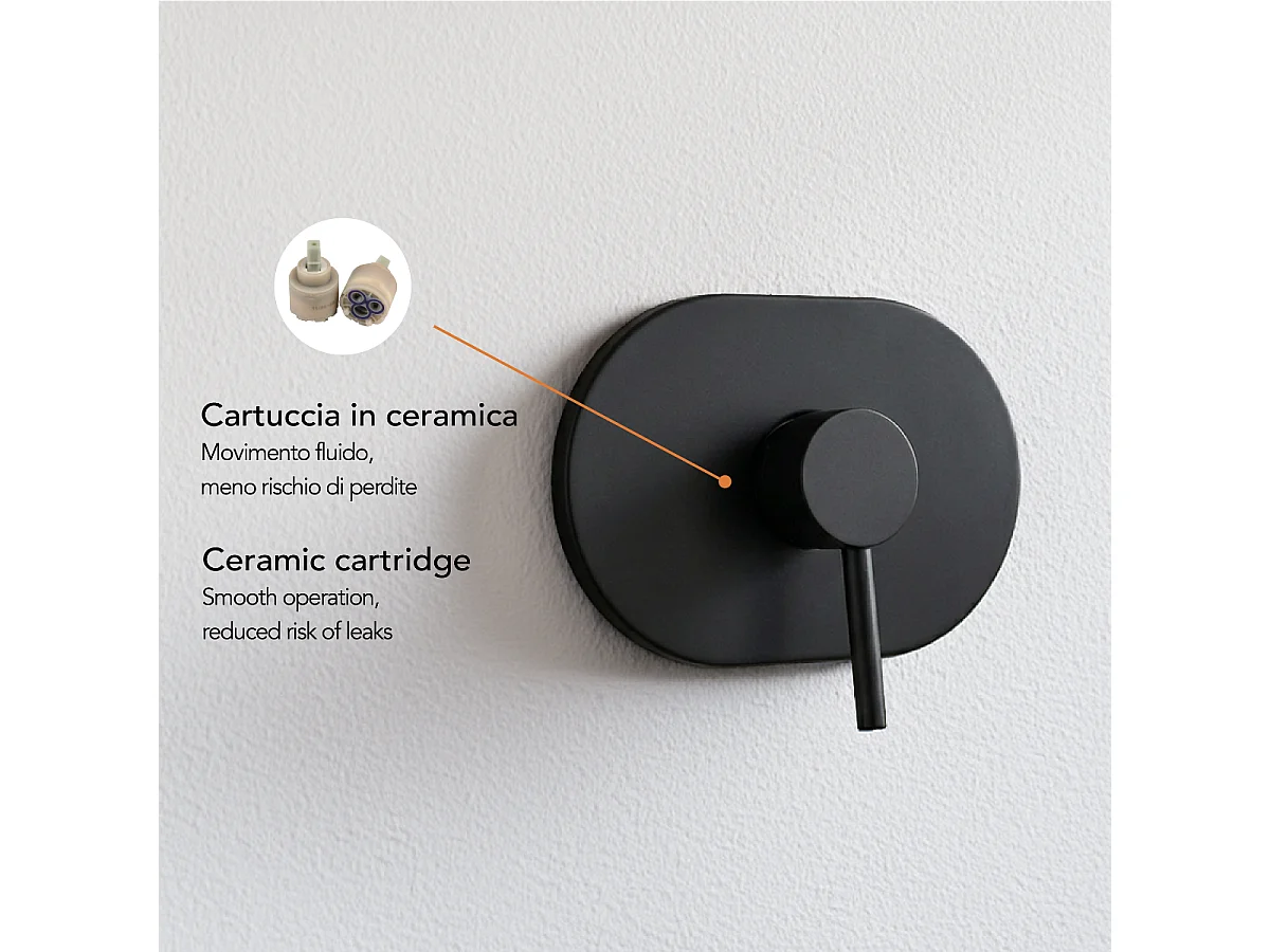 Mitigeur Pour Douche À Encastrer Noir | Fassa
