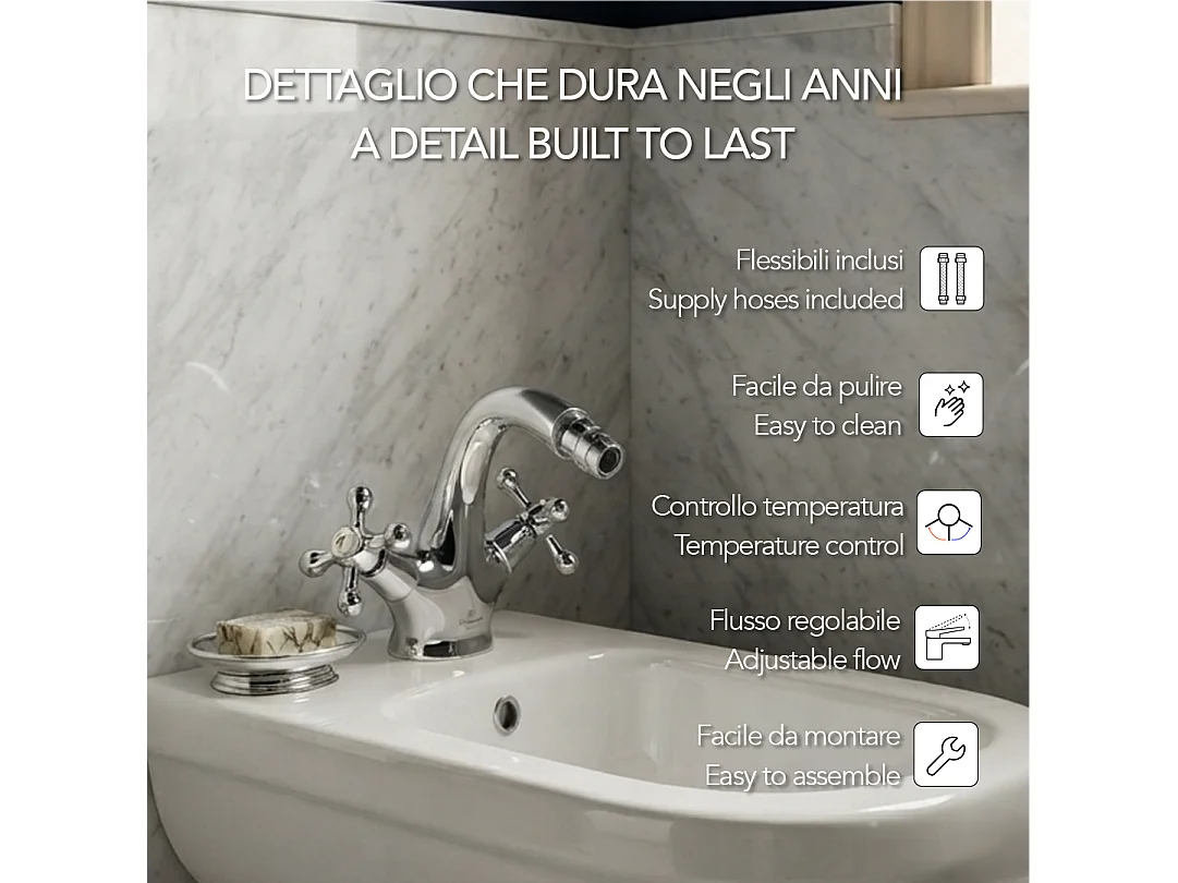 Robinet À Deux Poignées Pour Bidet | Narciso