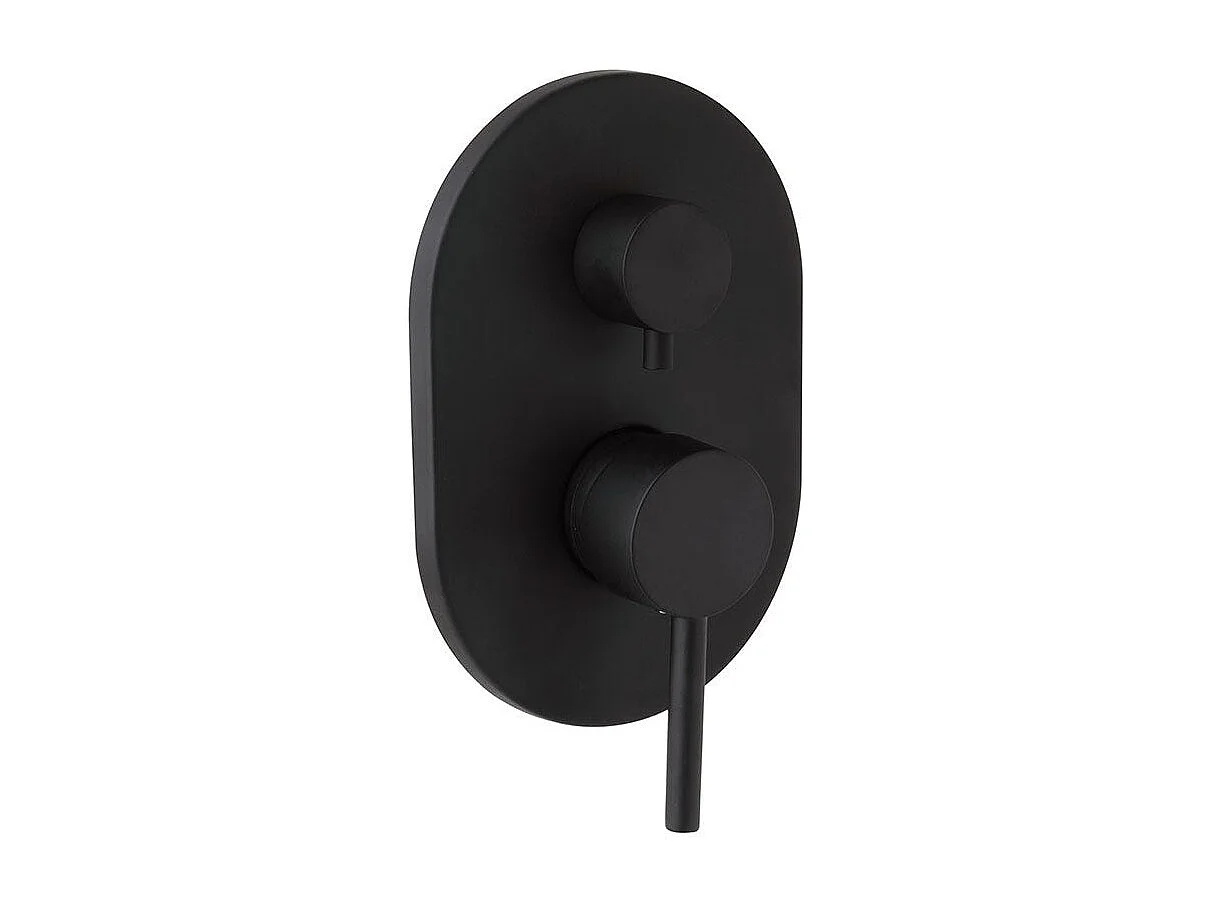 Mitigeur Pour Douche À Encastrer Avec Déviateur Noir Mat | Fassa