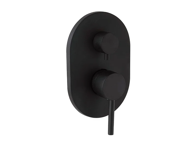 Mitigeur Pour Douche À Encastrer Avec Déviateur Noir Mat | Fassa