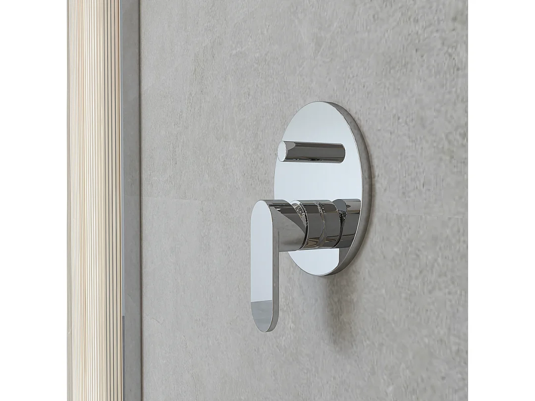 Ensemble Externe Chromé Pour Douche Encastrée Avec Déviateur | Amalfi