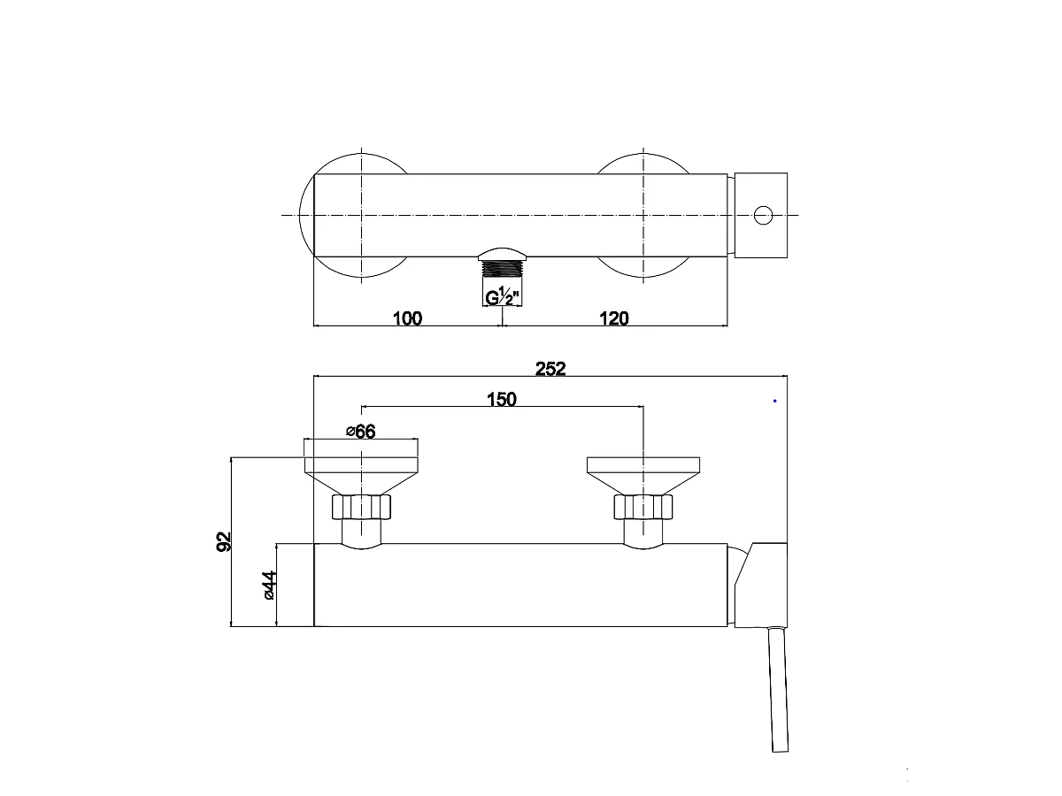 Mitigeur Externe Pour Douche Finition Chromée | Fassa