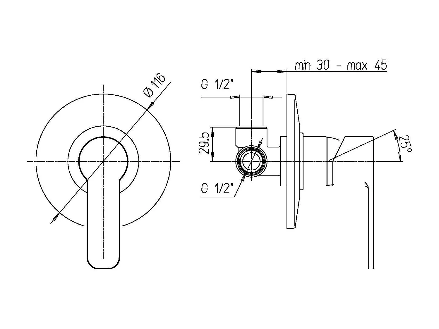 Robinet Mitigeur À Encastrer Douche Monocommande