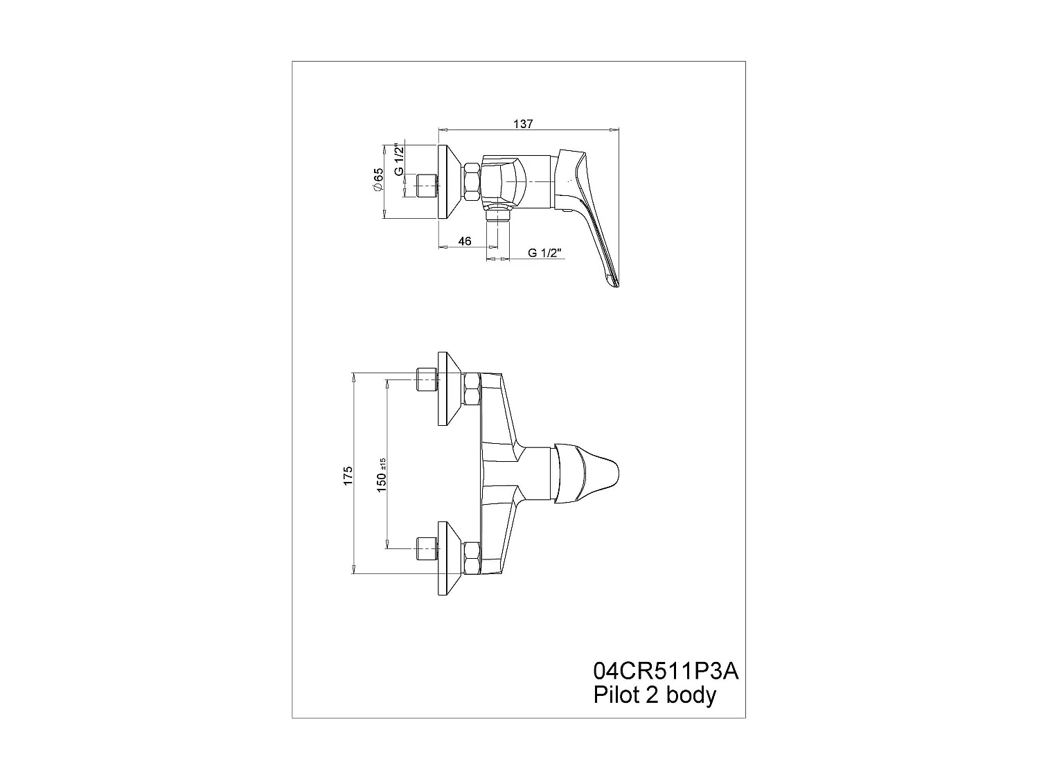 Robinet Mitigeur Externe Mural Pour Douche | Space