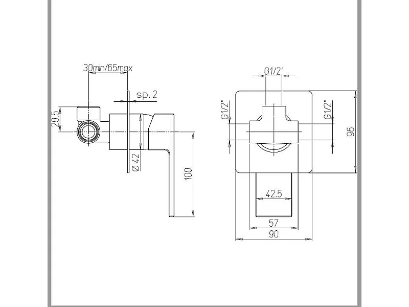 Encastrement Pour Douche Nouveau Style Monocommande