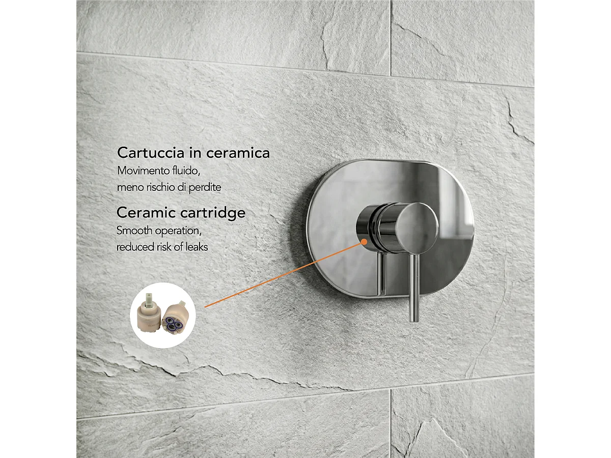 Ensemble Mitigeur Pour Douche À Encastrer Chromé | Fassa
