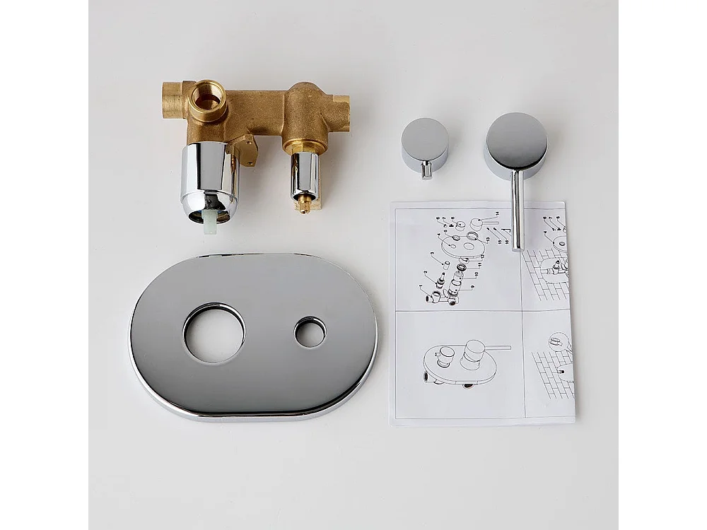 Mitigeur Pour Douche À Encastrer Chromé Avec Déviateur | Fassa