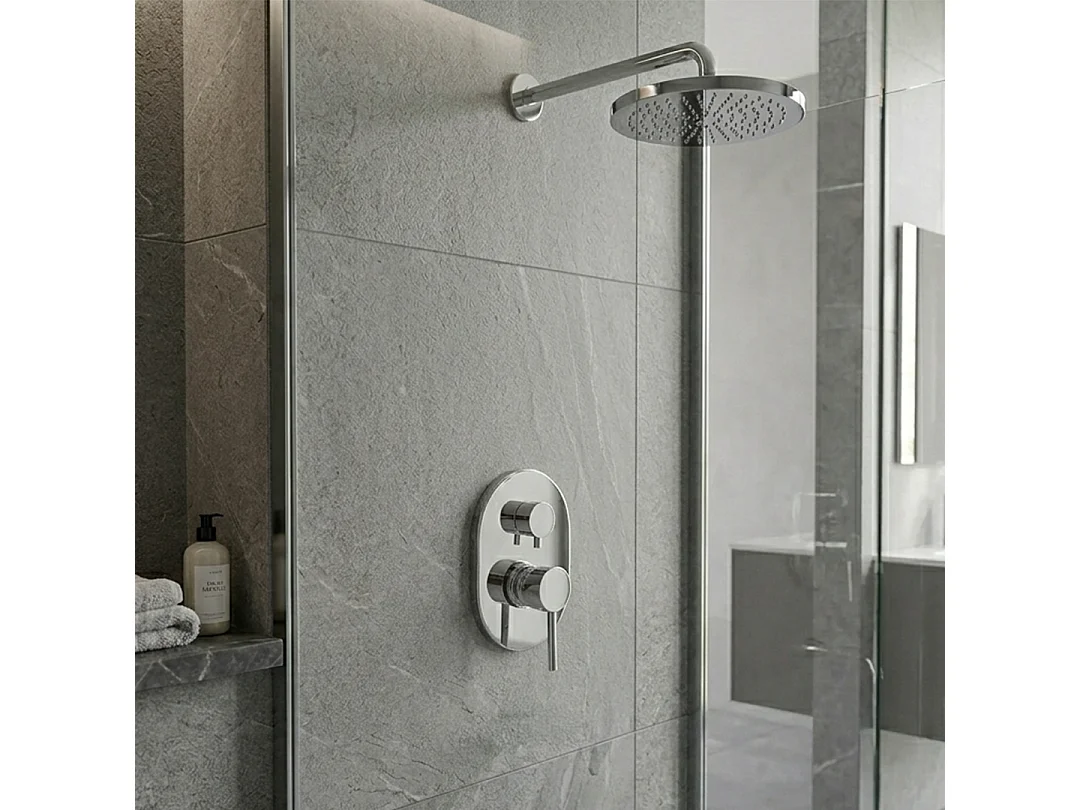 Mitigeur Pour Douche À Encastrer Chromé Avec Déviateur | Fassa