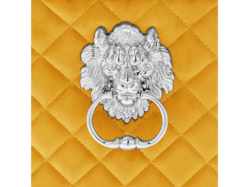 Chaises à manger lot de 2 jaune velours