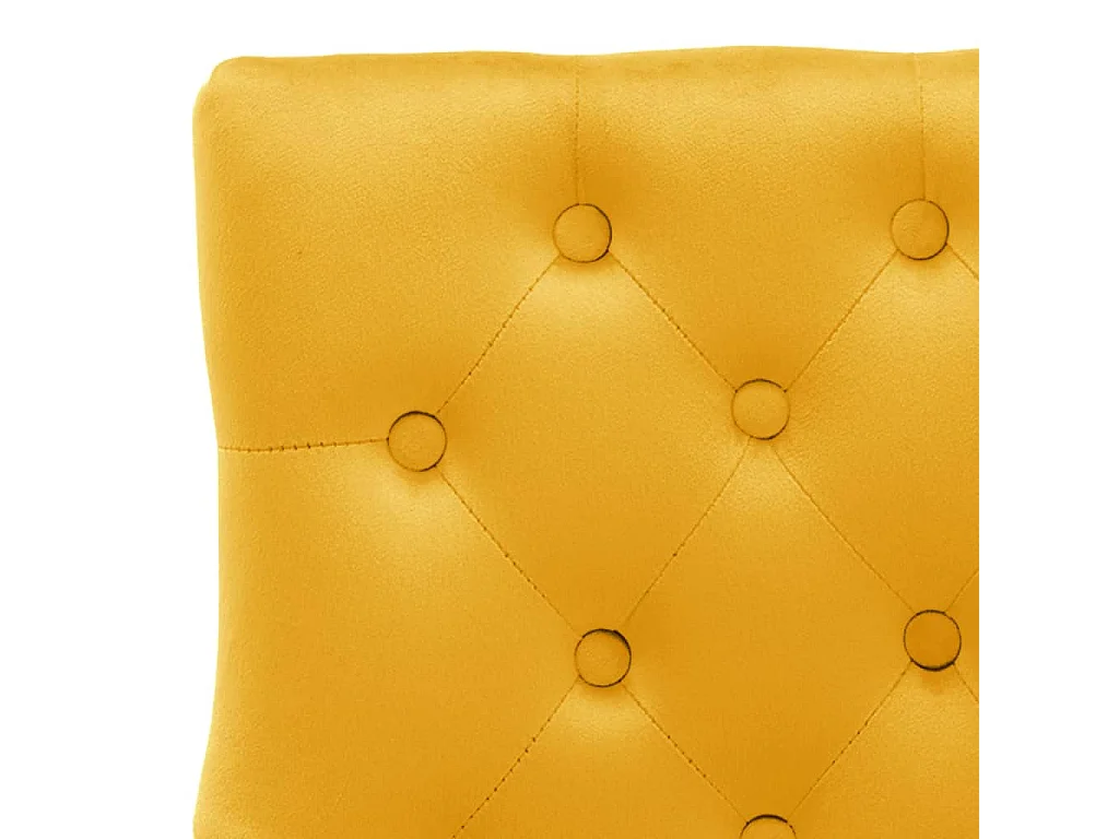 Chaises à manger lot de 2 jaune velours