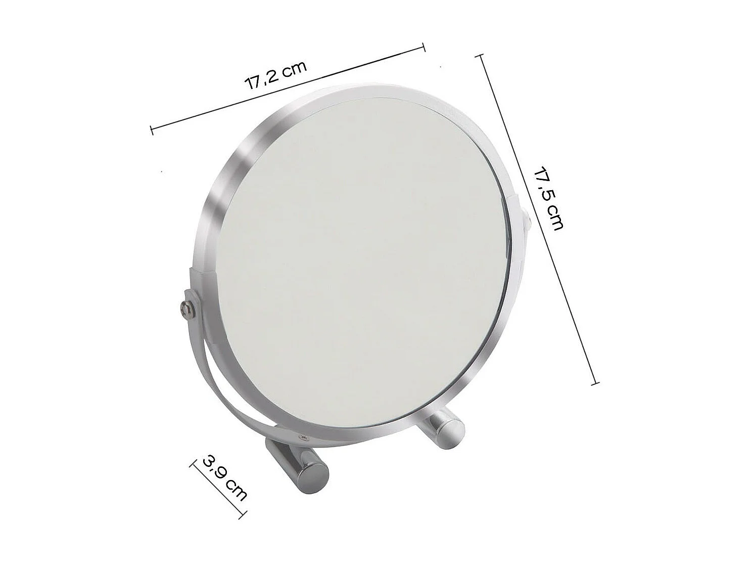 Miroir De Maquillage Grossissant En Résine Chromée