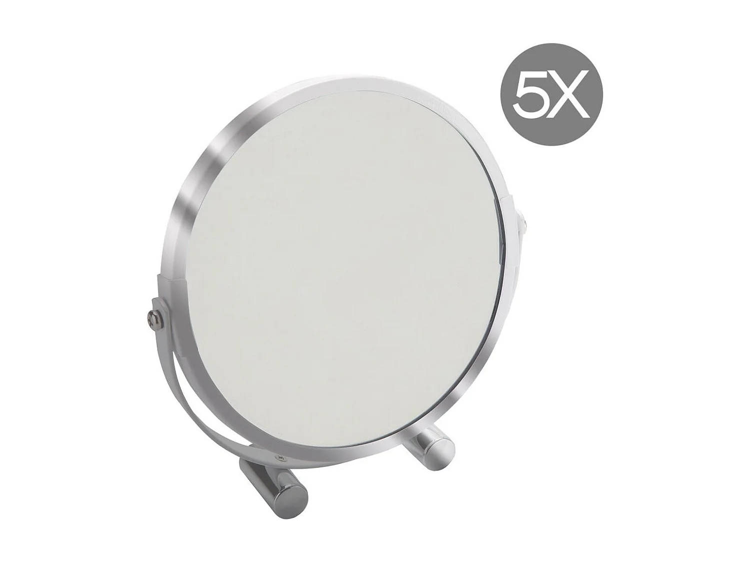 Miroir De Maquillage Grossissant En Résine Chromée