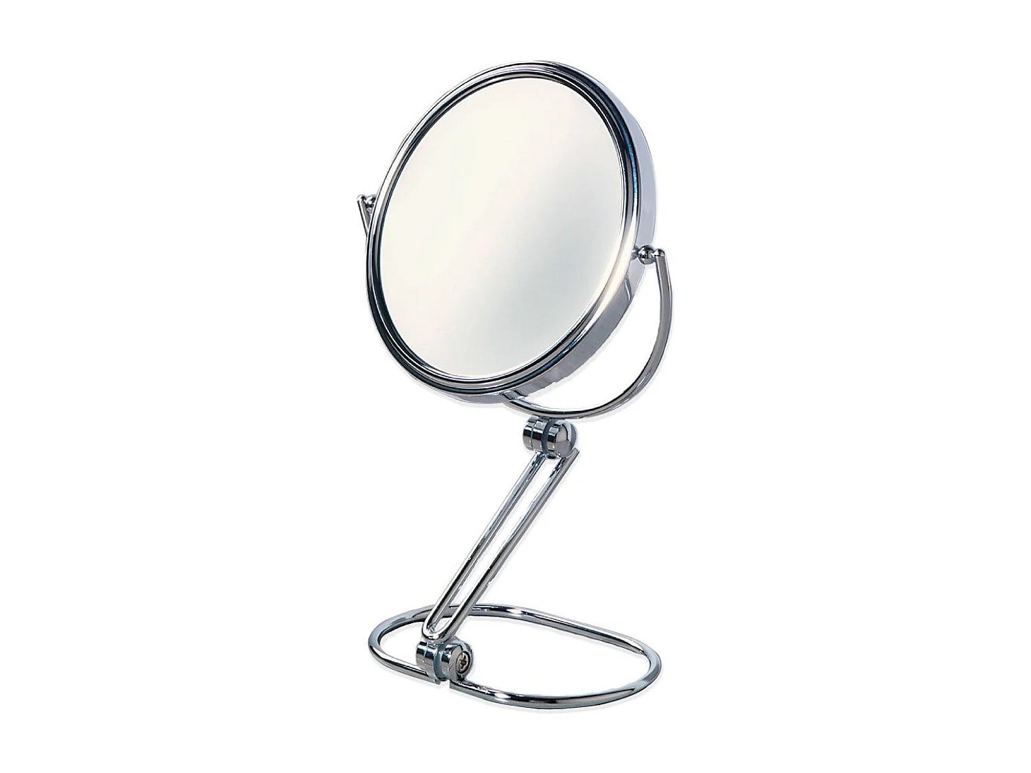 Miroir De Maquillage Grossissant En Métal Chromé