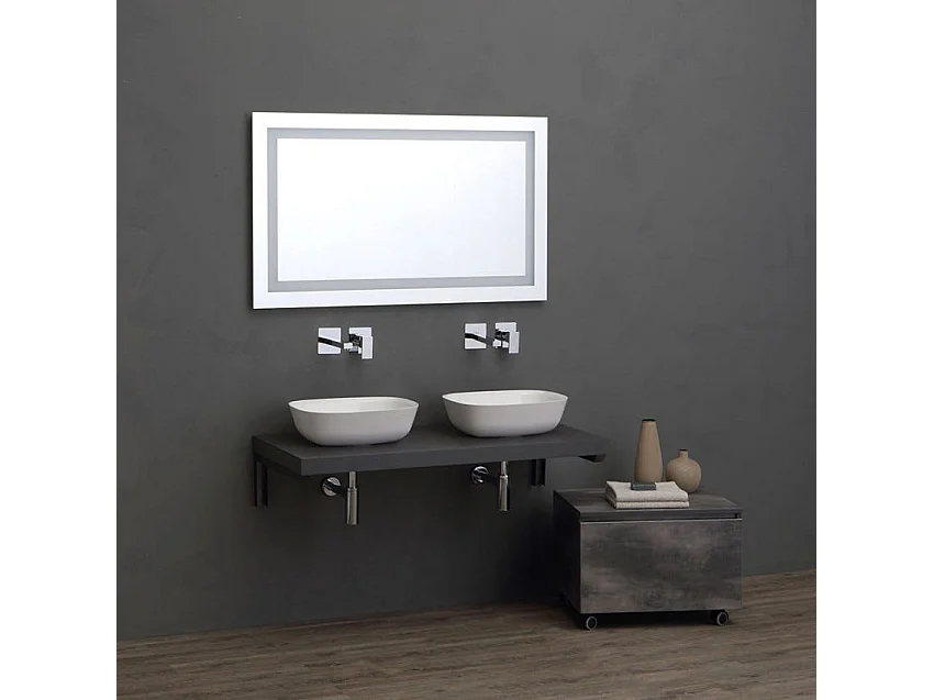 Piano En Bois Antracite Pour Lavabo D'appui 120 Cm | Valentina