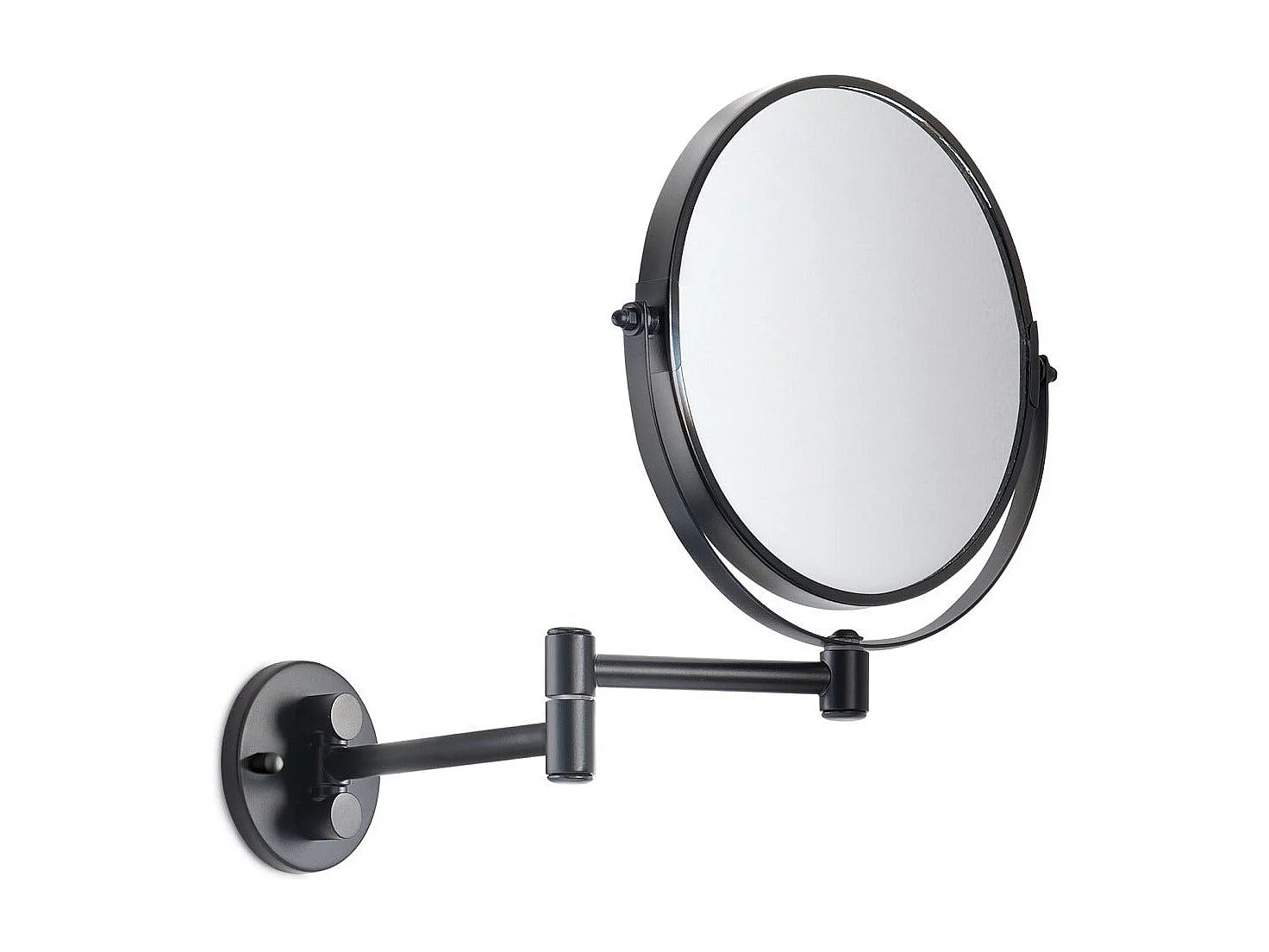 Miroir Mural Grossissant En Métal Noir Mat