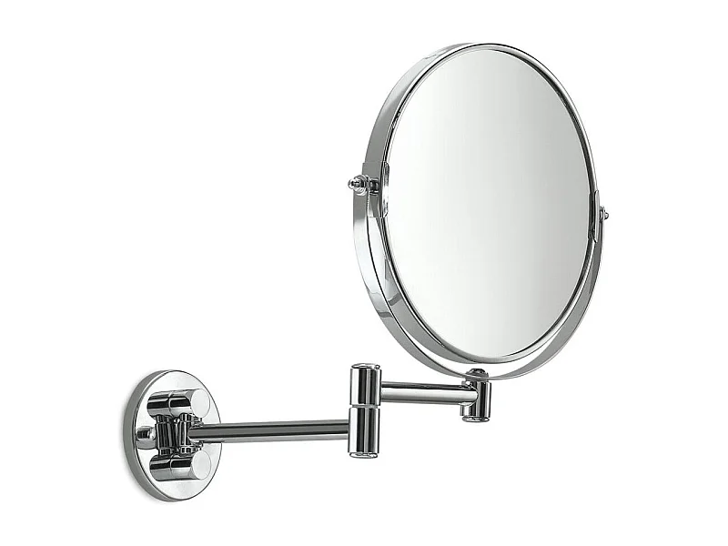 Miroir Grossissant Mural En Laiton Chromé 3X