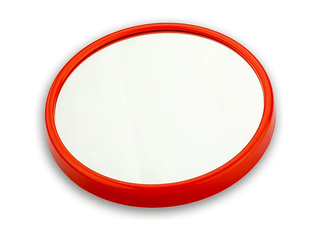 Miroir Grossissant Avec Ventouses Et Corniche Rouge