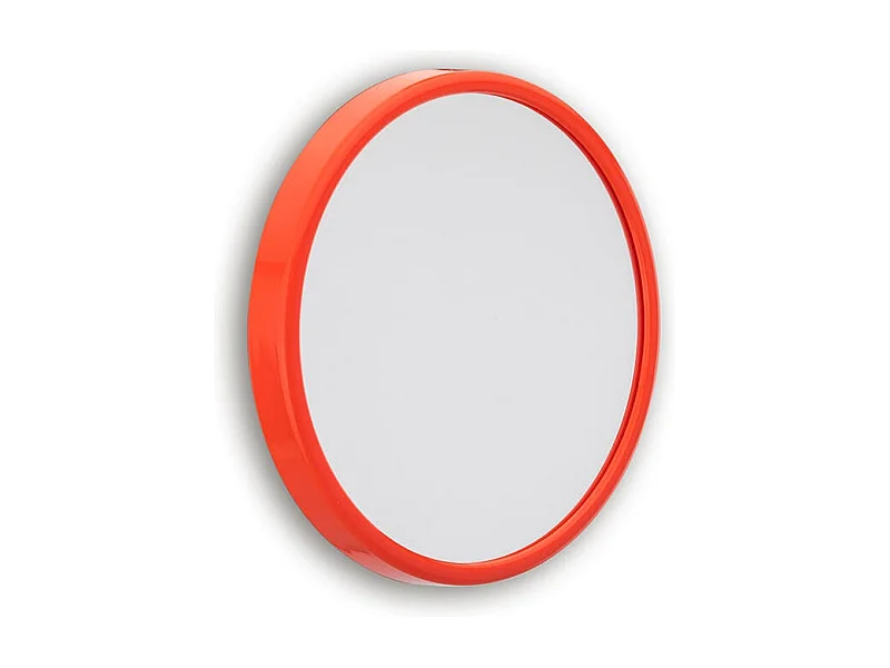 Miroir Grossissant Avec Ventouses Et Corniche Rouge