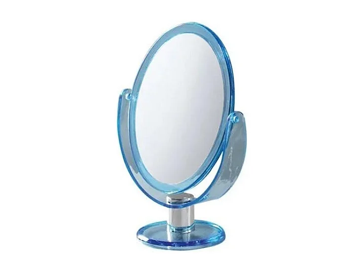Miroir Grossissant Sur Pied Bleu Modèle Blister