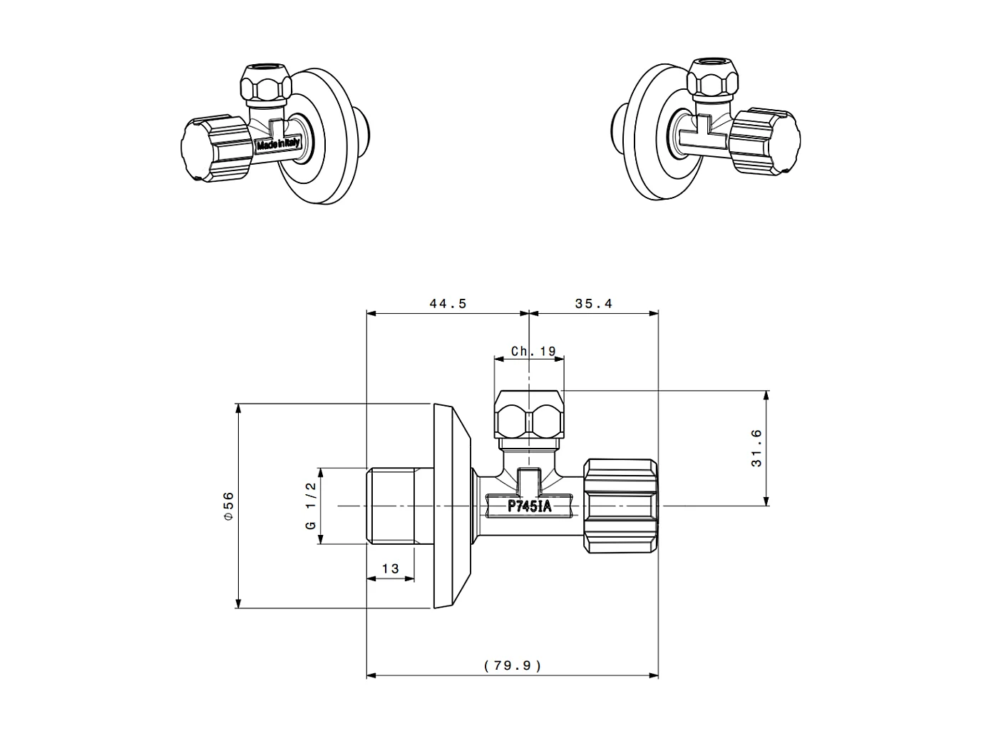 Tapis D'angle 1/2X3/8 Et Écrou Conique Inférieur