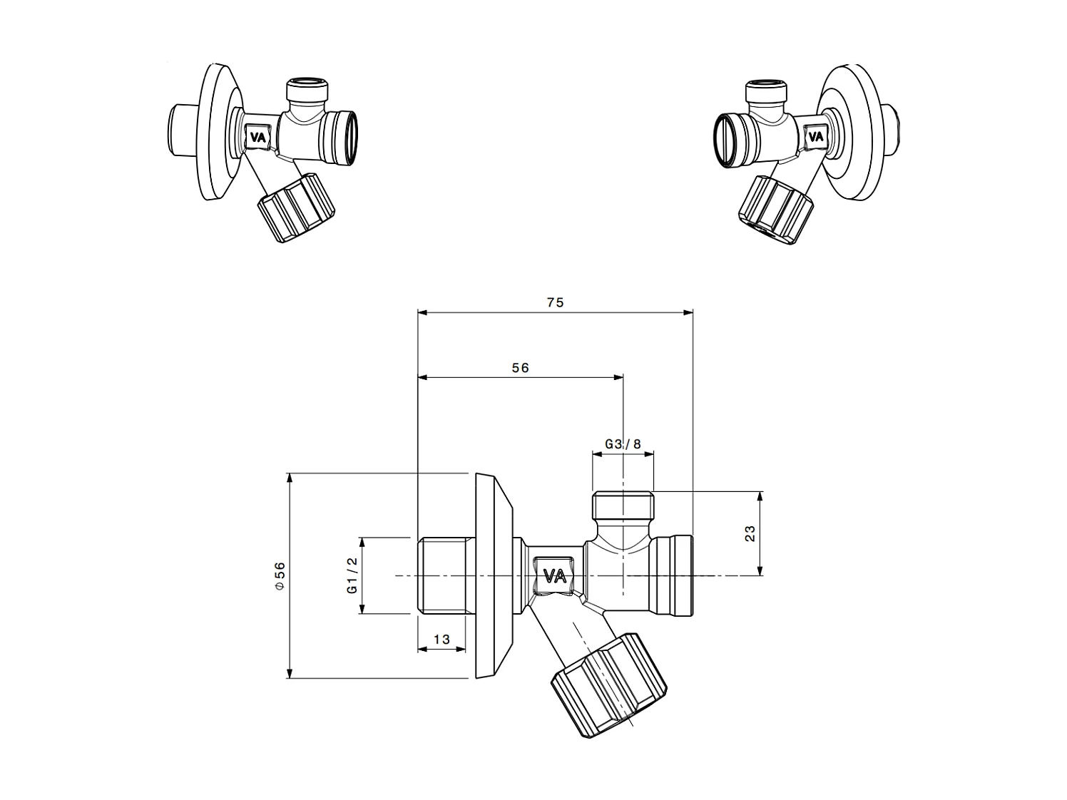Robinet De Lavage Avec Filtre Et Joint 1/2X3/8