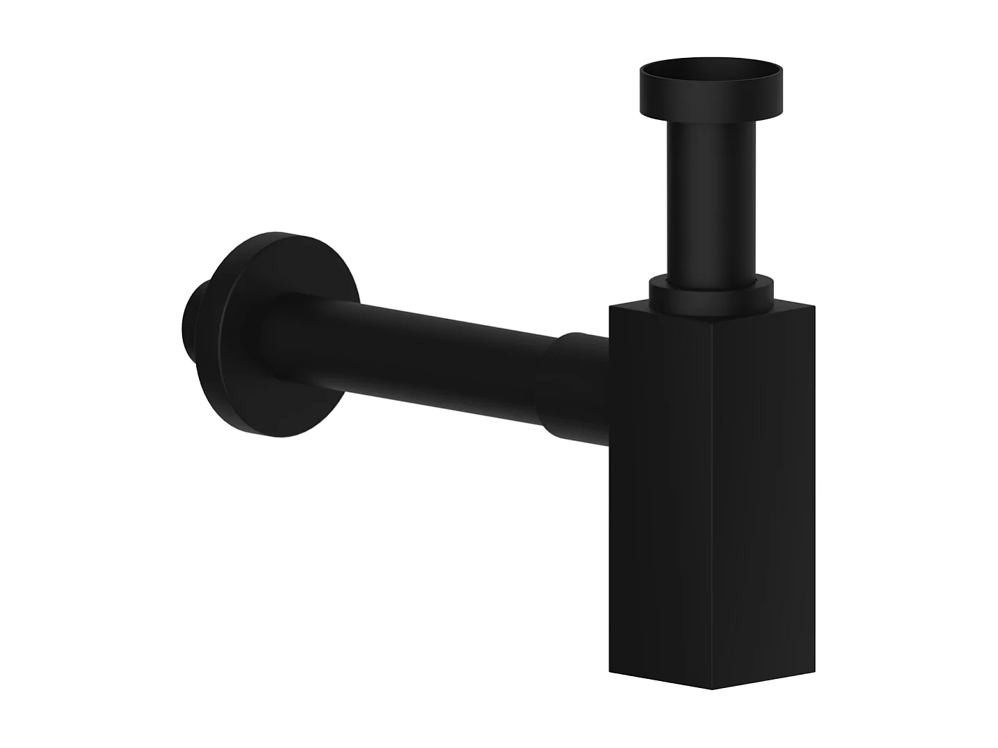 Siphon Décoratif Carré En Laiton Noir Mat