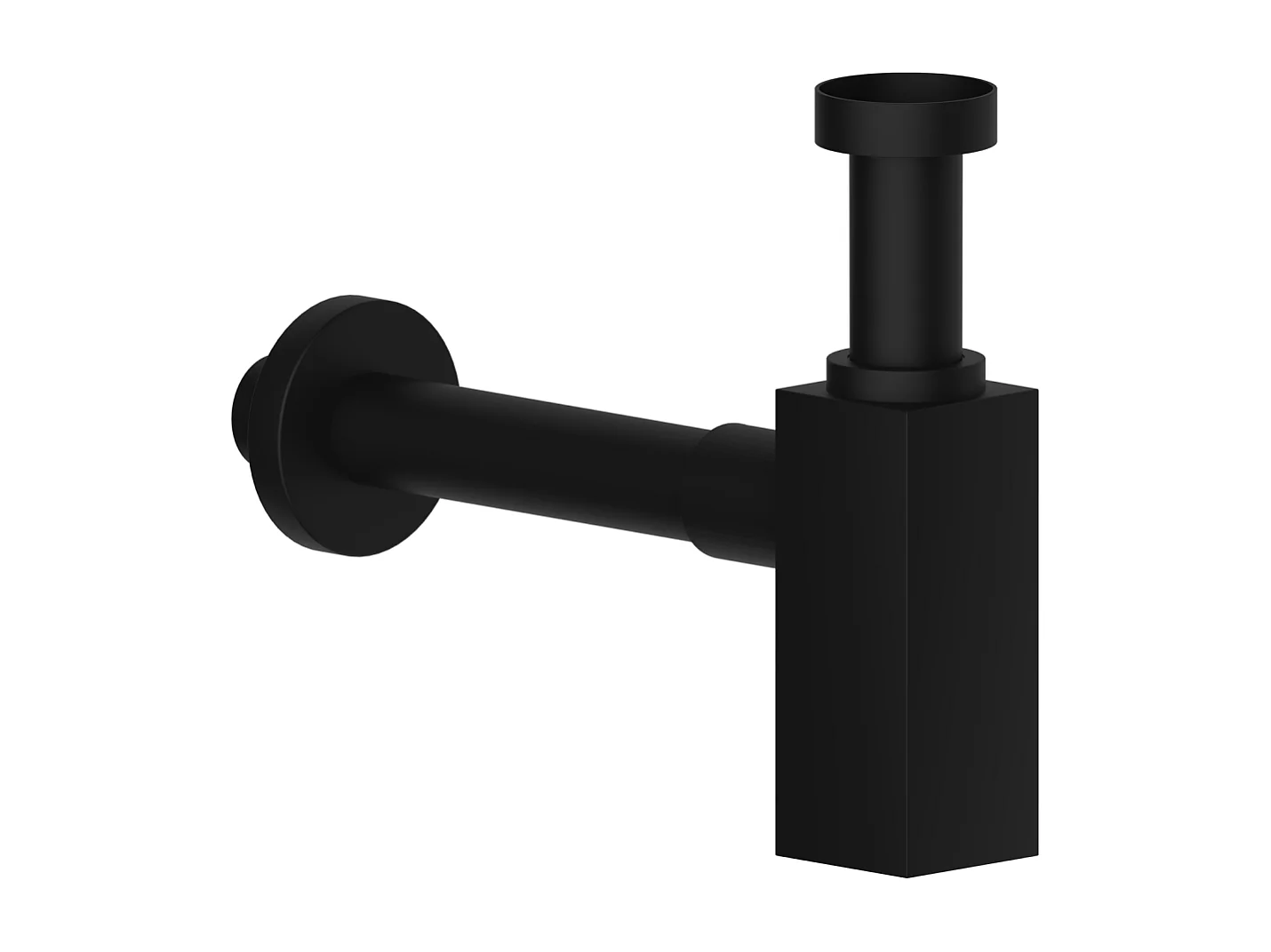 Siphon Décoratif Carré En Laiton Noir Mat