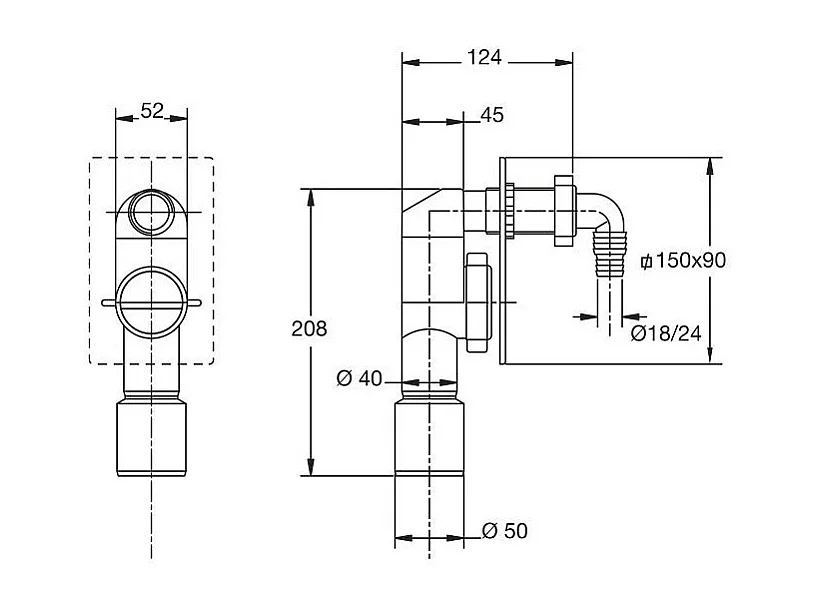 Siphon Intégré Pour Lave-Linge Ou Lave-Vaisselle | Criollo