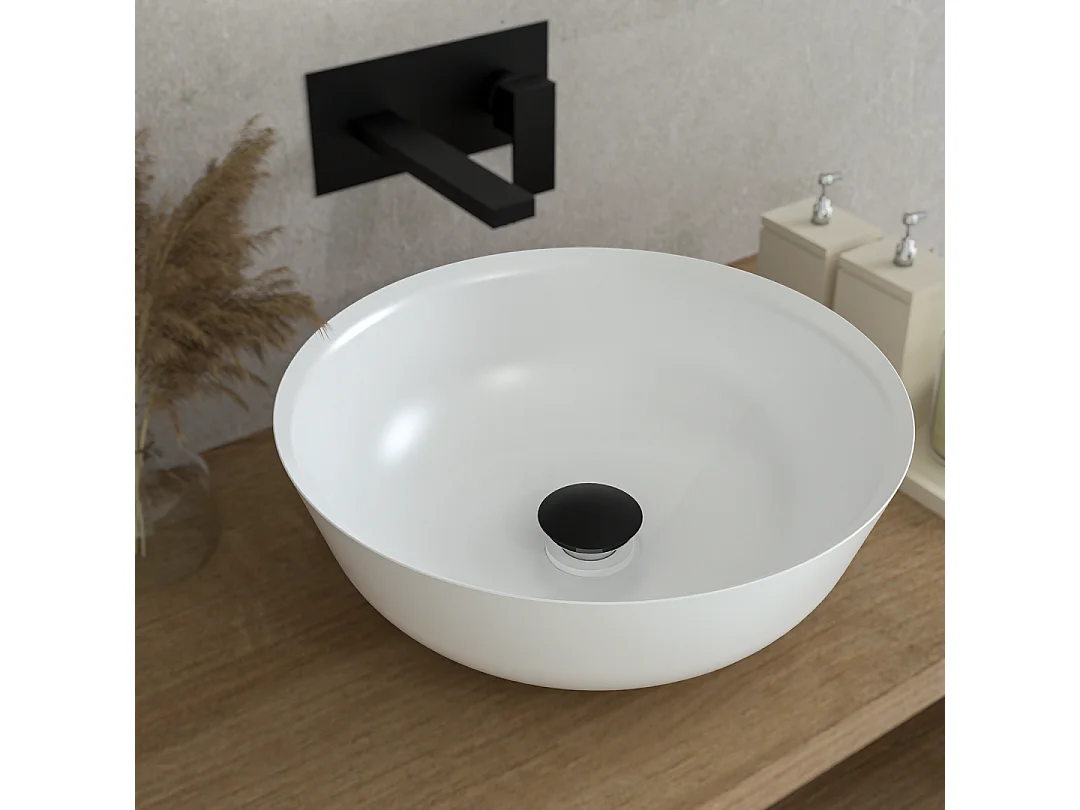 Bouchon De Vidange Libre 1''1/4 Noir Mat