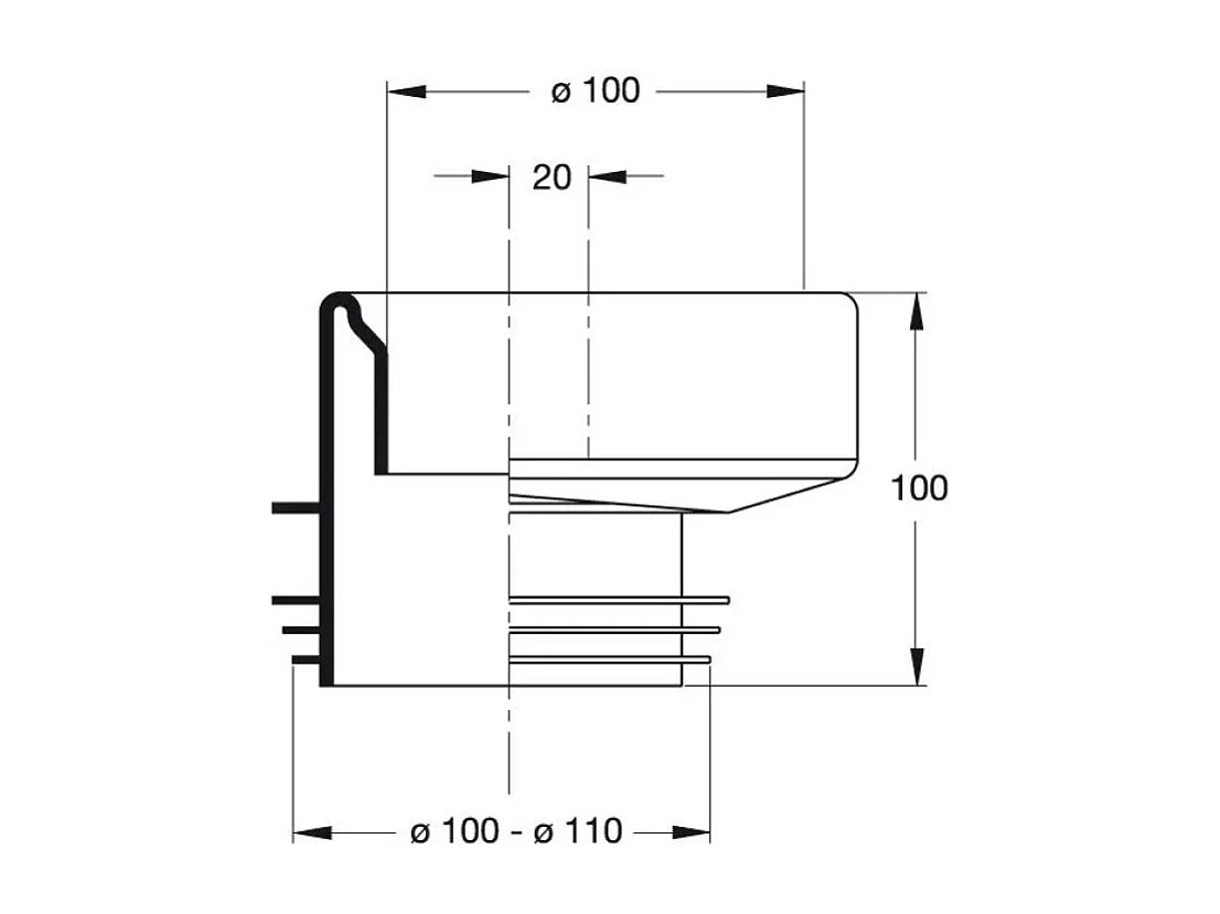Excentrique Pour Manche Decharge Pvc Souple Toilettes