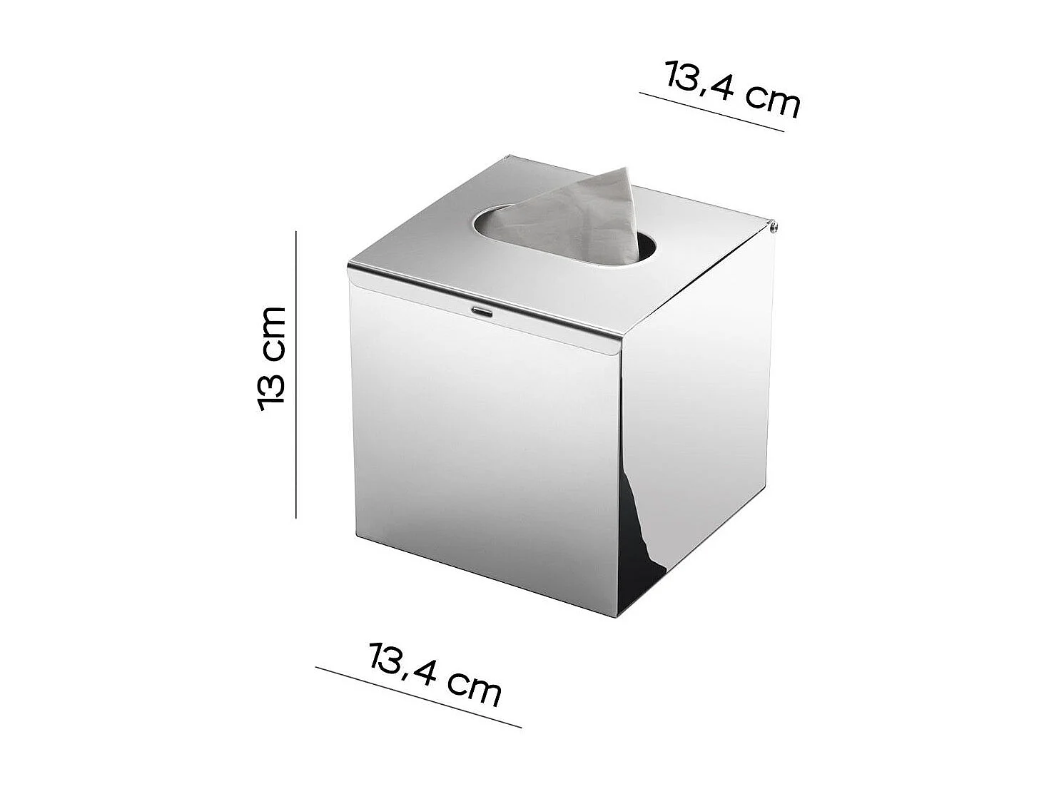 Cube À Serviettes De Salle De Bain En Acier Inoxydable Chromé Poli