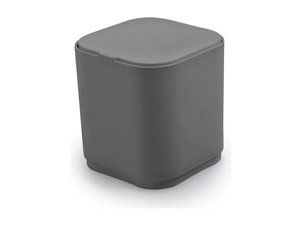 Poubelle Carrée De Table Résine Grise | Agave