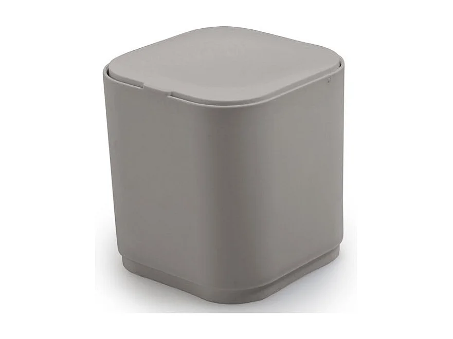 Mini Poubelle Carrée Pour Salle De Bains Beige 1.2L | Agave