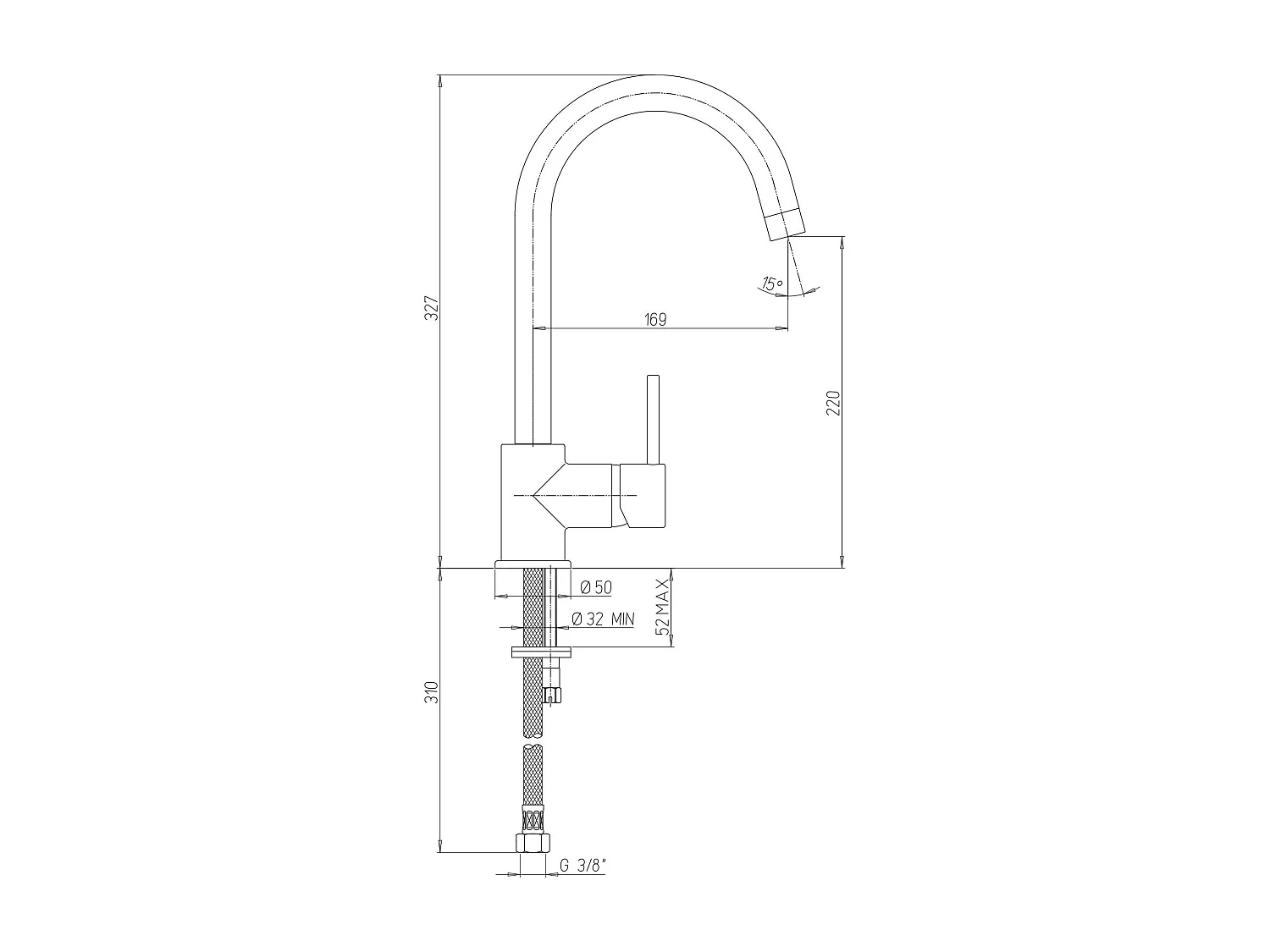 Robinet Pour Évier Blanc Tige Haute